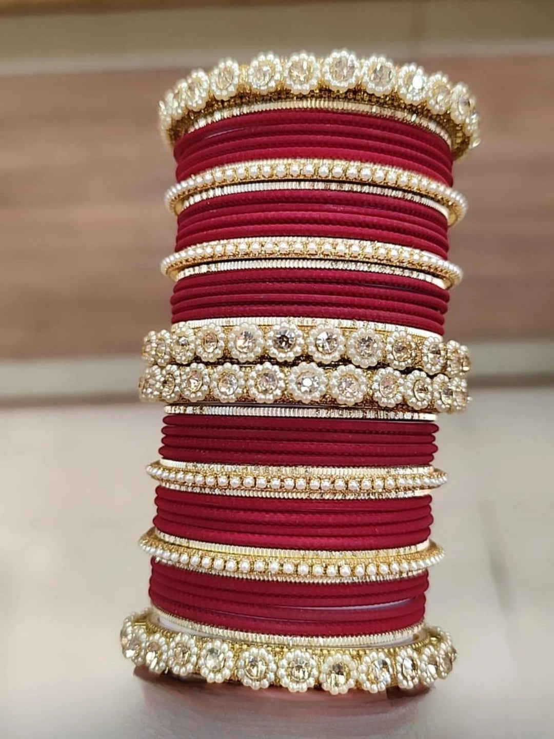 Ishhaara Red Pearl And Kundan Studded Bridal Chooda