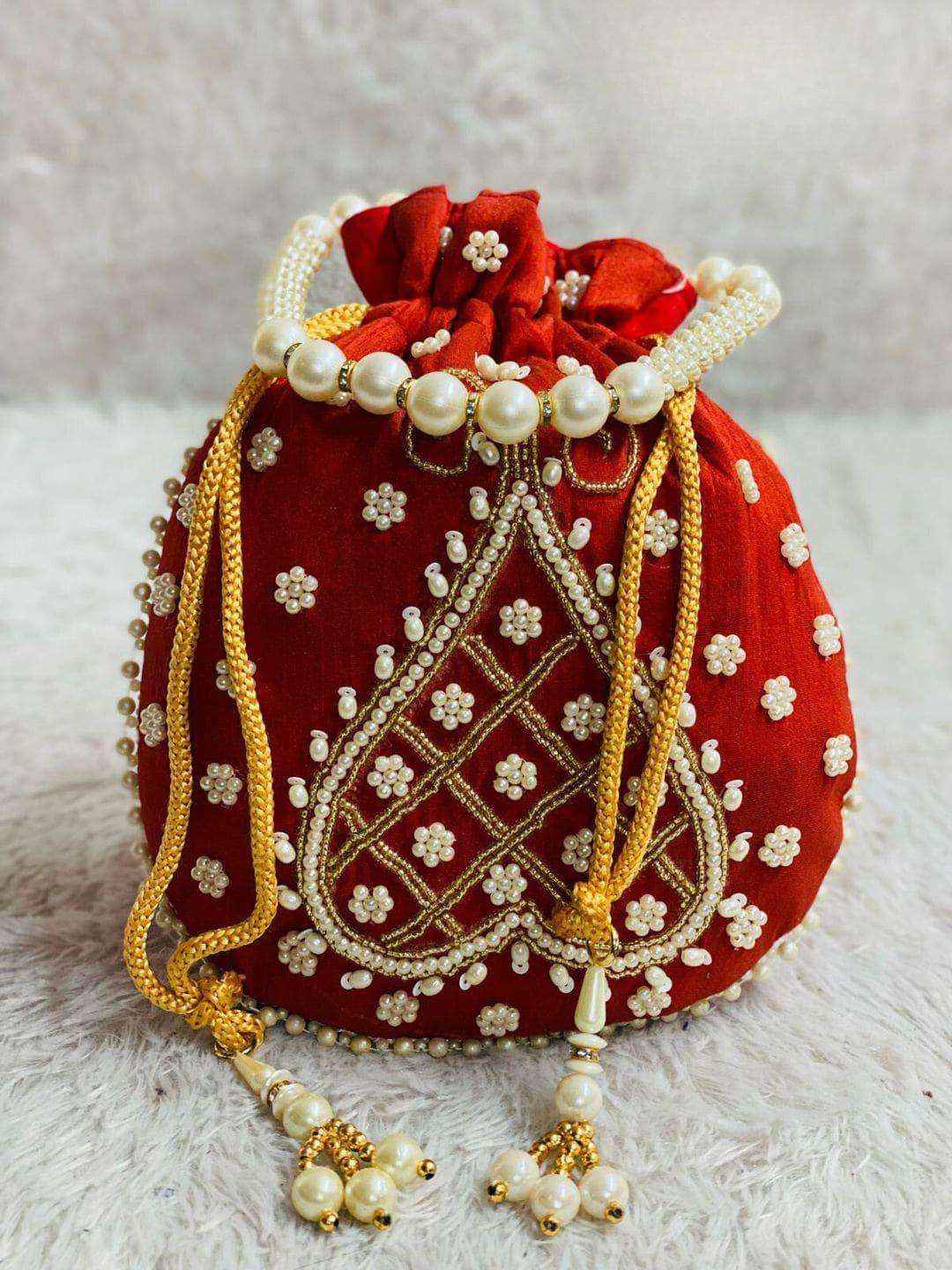 Ishhaara Pearl Beaded Potli Bags
