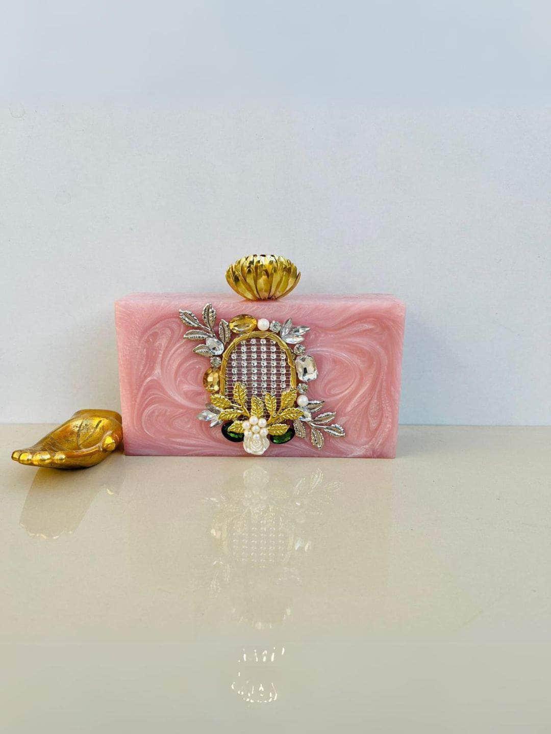 Ishhaara Resin Clutch Acrylic Sling Bags