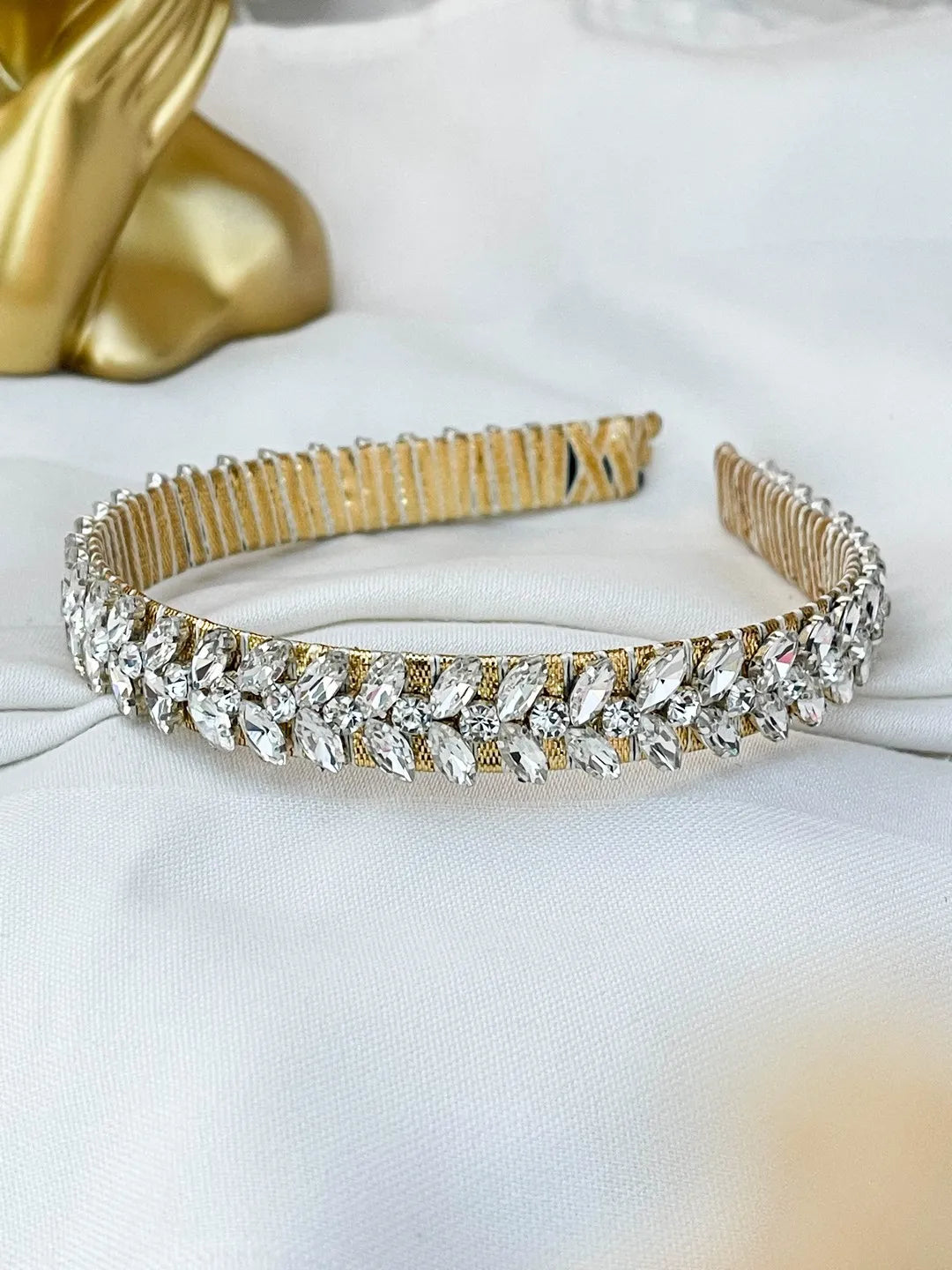 Ishhaara Rhinestone Studded Bridal Hairband