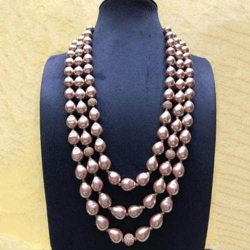 Ishhaara Rose Gold Baroque Layered Necklace