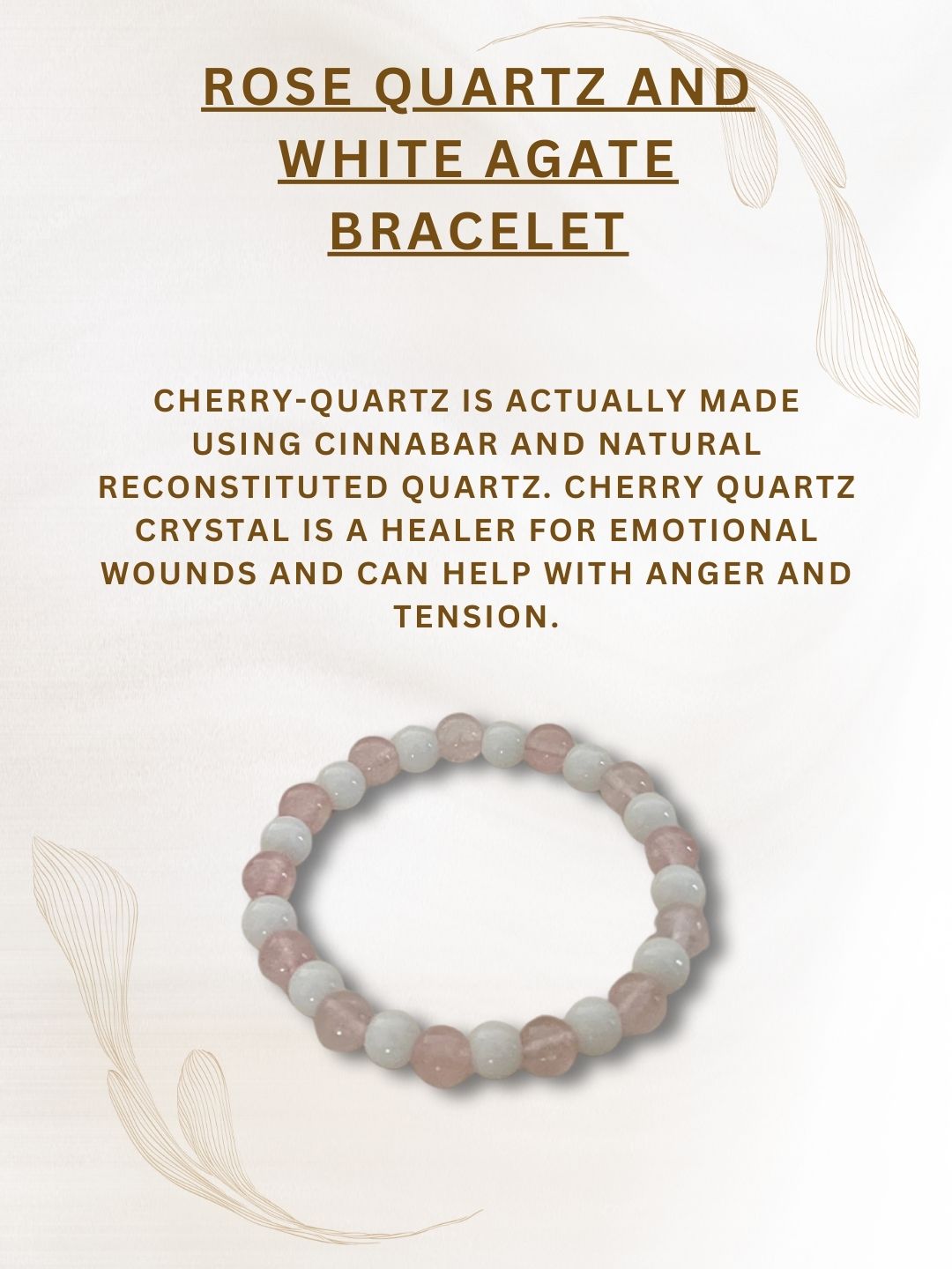 Ishhaara Rose Quartz With White Agate Bracelet