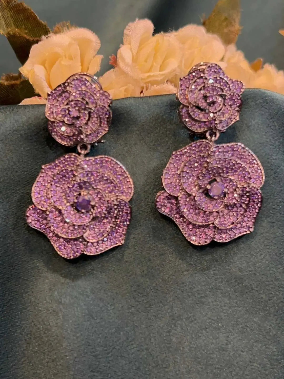 Ishhaara Rose Tinted Danglers