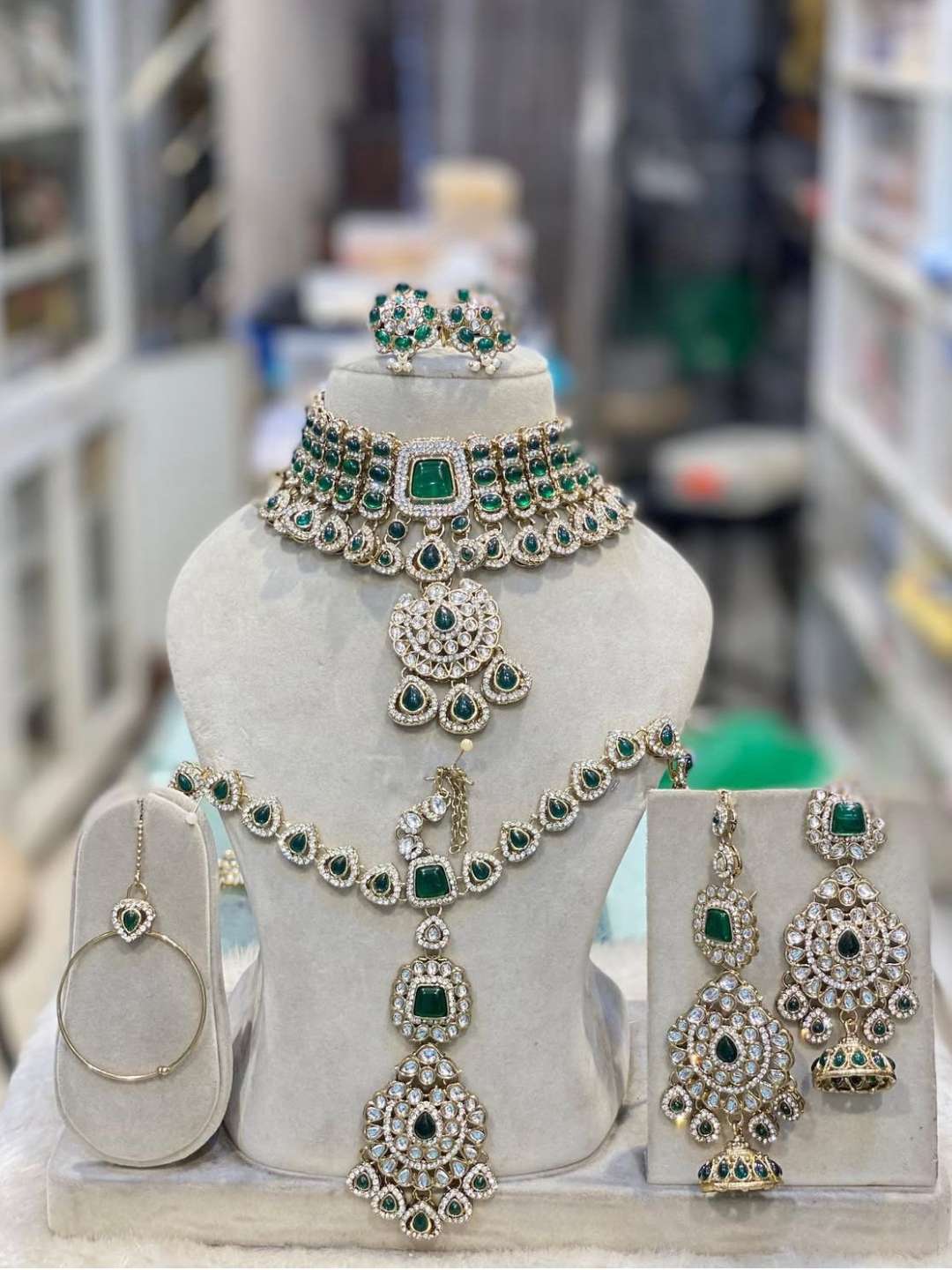 Royal Kundan Stone Pearl And Beads Meenakari Necklace Set