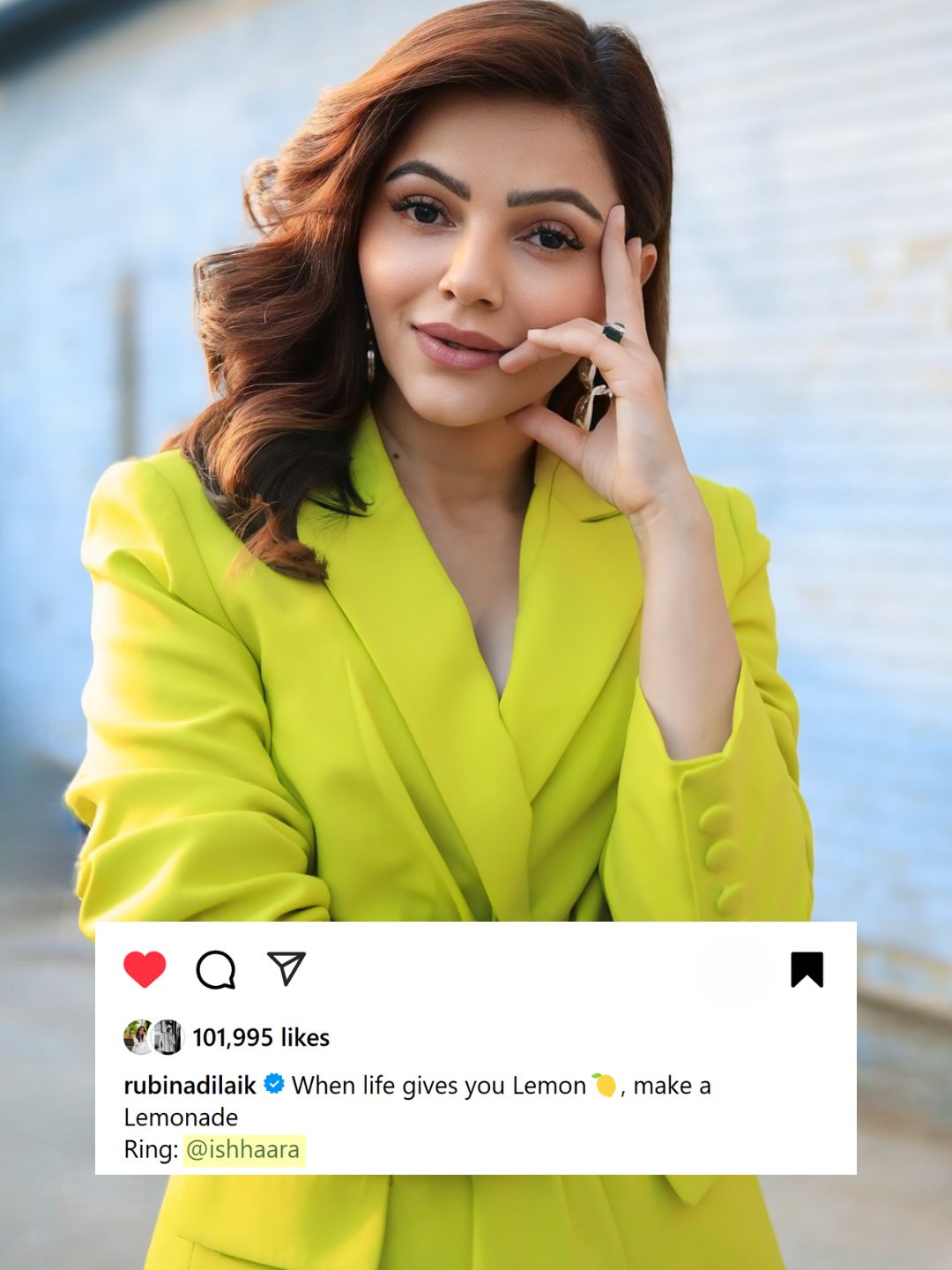 Ishhaara Rubina Dilaik In High Quality Interwoven Geometric White Zircon Ring