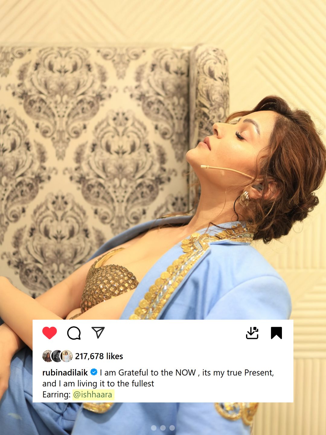 Ishhaara Rubina Dilaik In Love Knot Stainless Steel Stud Earrings