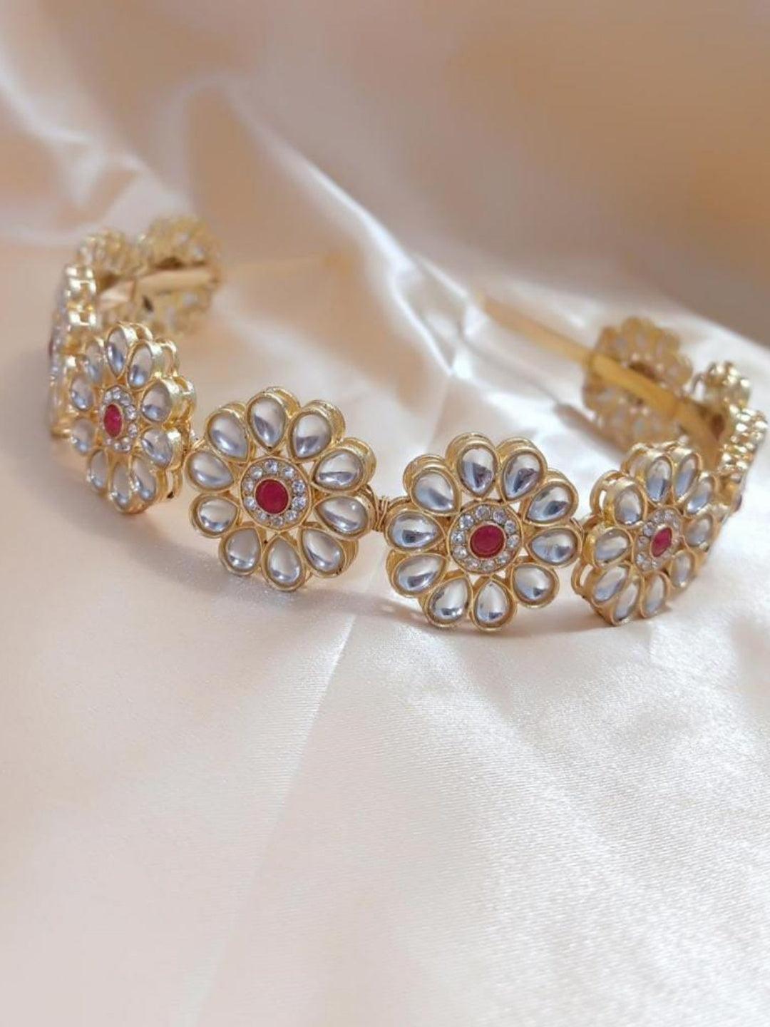 Ishhaara Ruby Kundan Hair Band