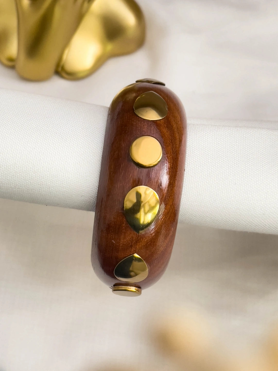 Ishhaara Rustic Wooden Statement Bangle