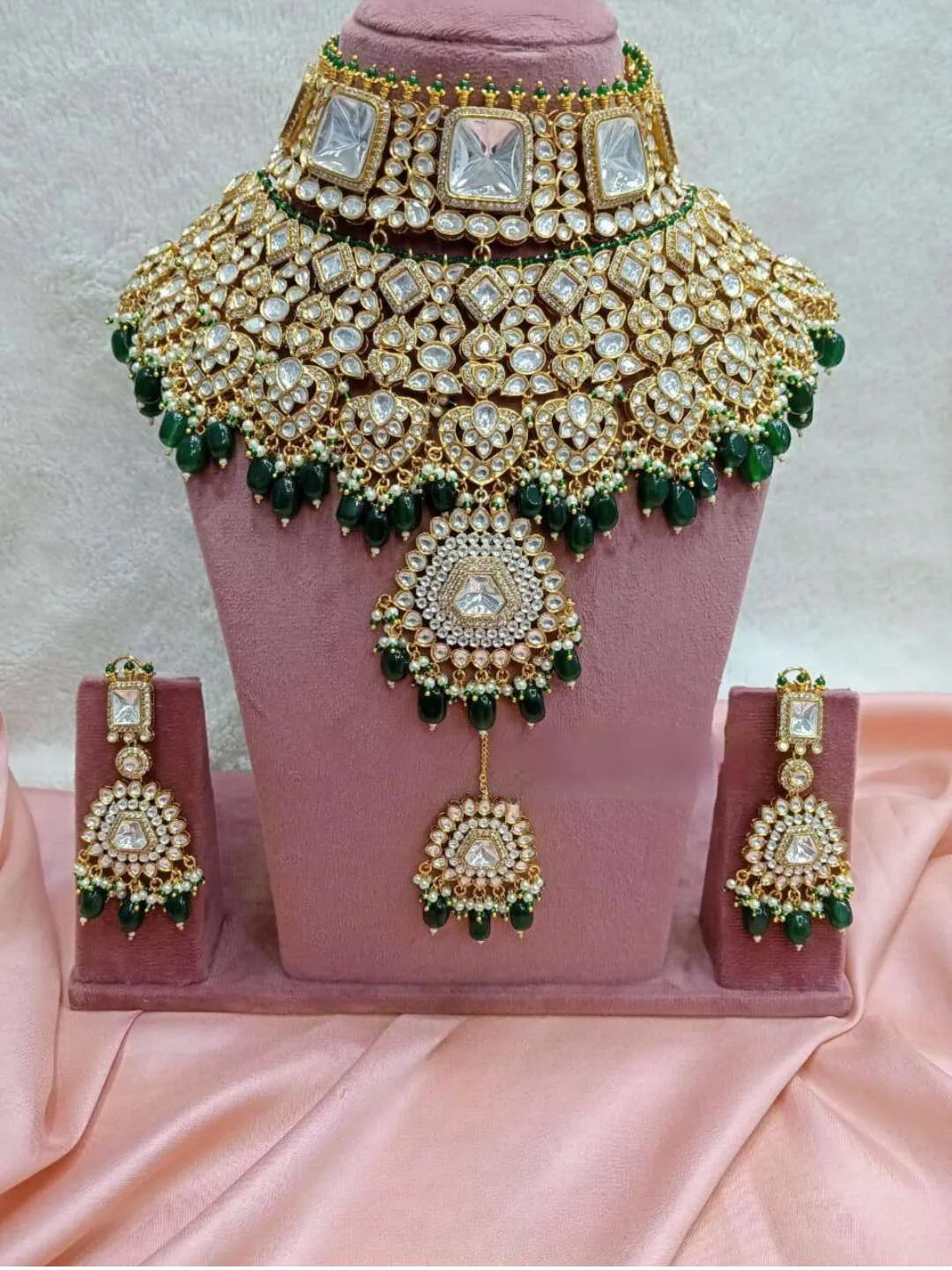 Pink Kundan Gold Plated choker set/Designer sabyasachi inspired deals kundan set/Kundan wedding set/Sabyasachi Jewelry/Light Kundan set/Bollywood