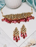 Ishhaara Sameekshaa Khare In Semi Precious Center Stone Choker And Earring Set