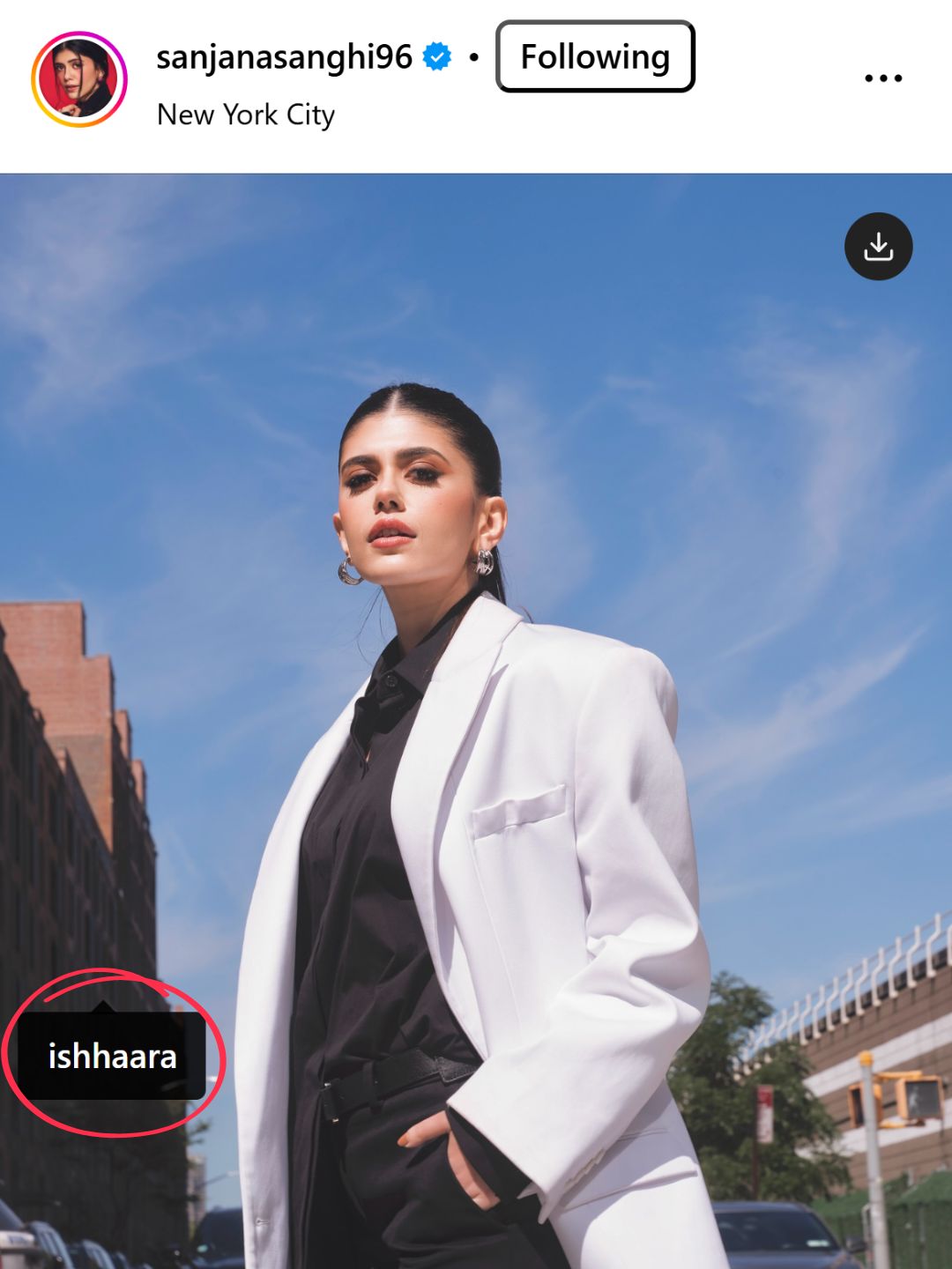 Ishhaara Sanjana Sanghi In Triple Hoop Earrings