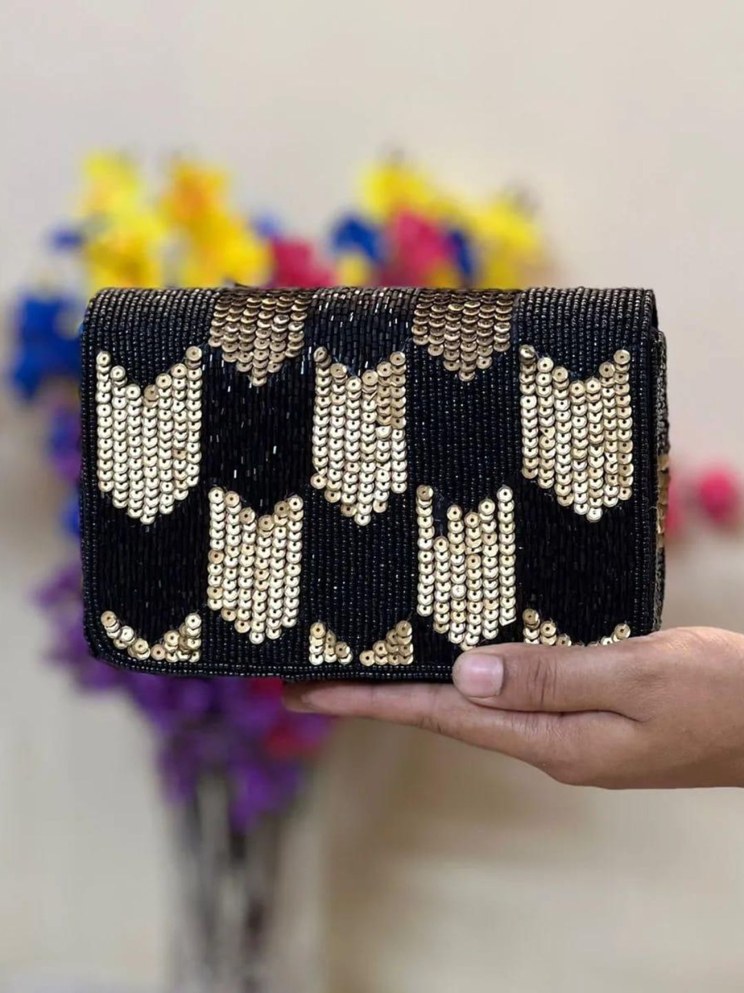 Ishhaara Sequence Party Clutch