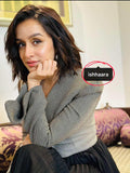 Ishhaara Shraddha Kapoor In Black And White Enamel Drop Earrings
