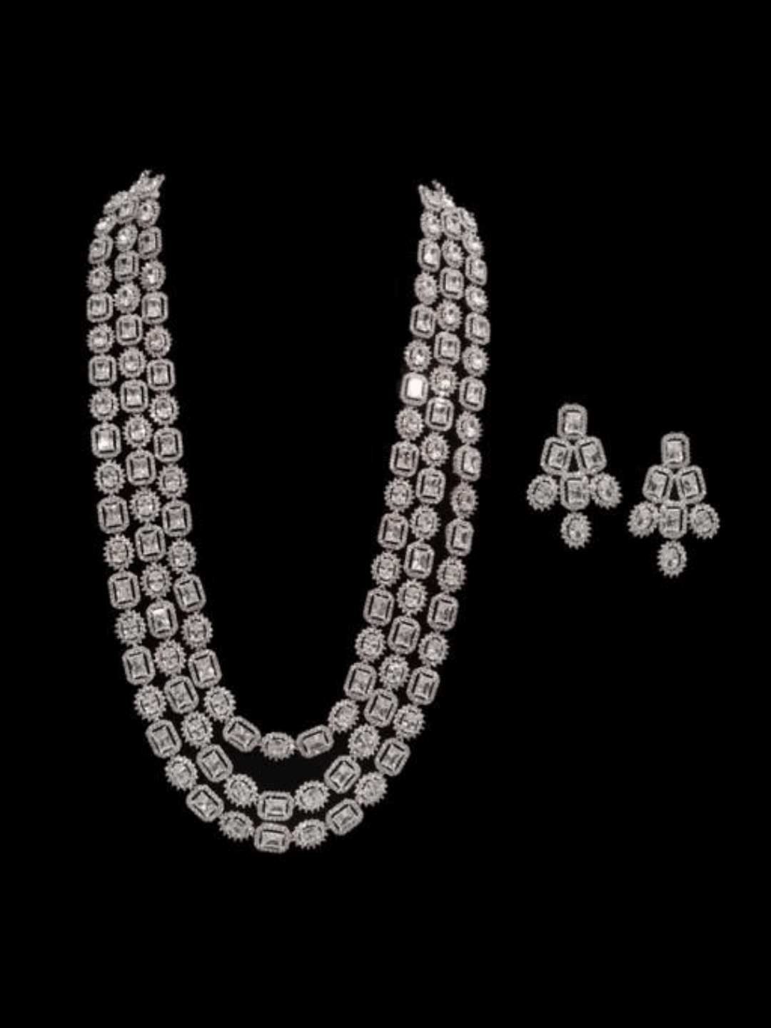 Ishhaara Ad Long 3 Layered Necklace