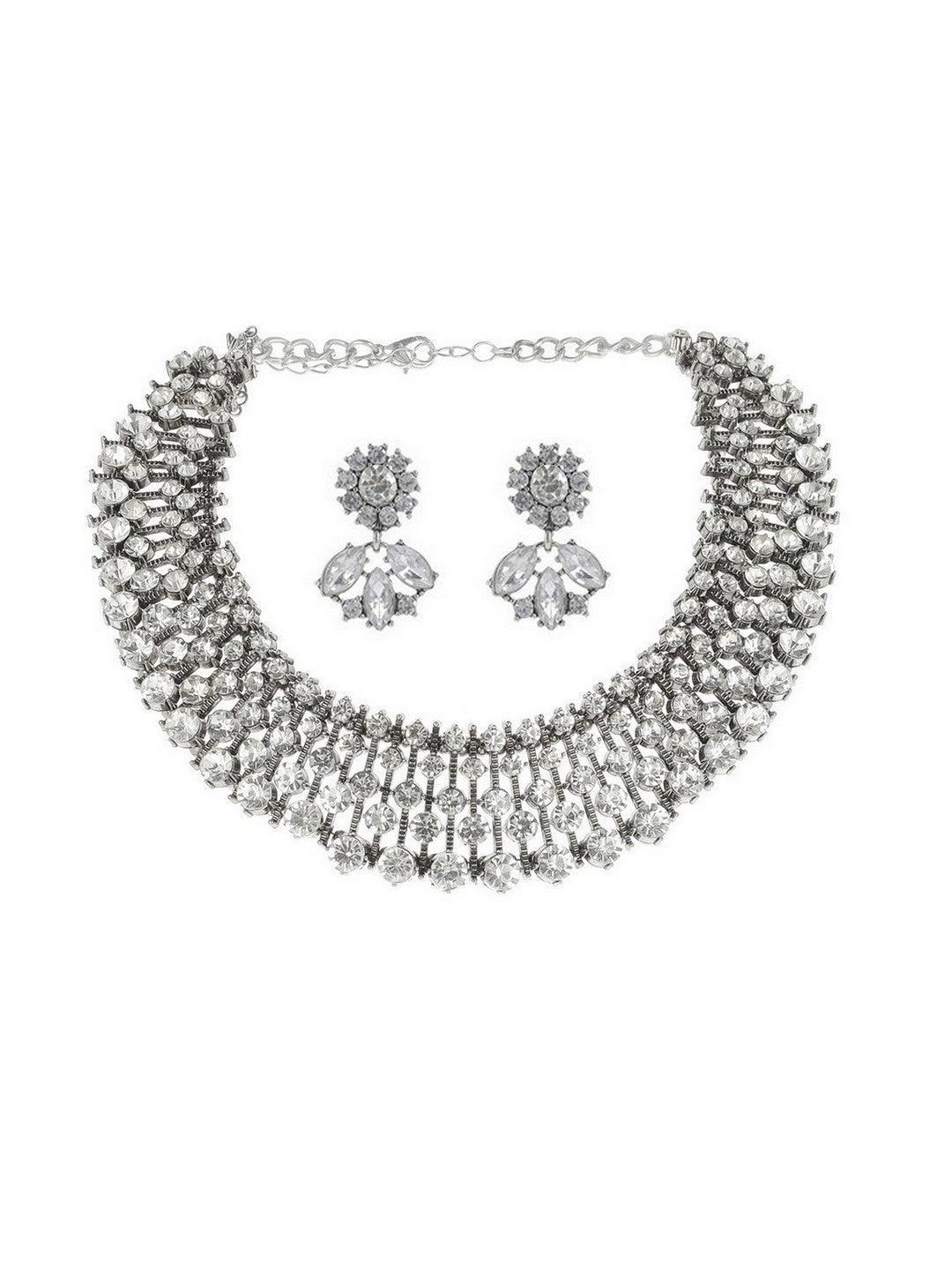 Ishhaara Silver Dolly Singh In Diamond Choker Necklace