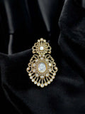 Ishhaara Silver Moissanite Diamond Brooch