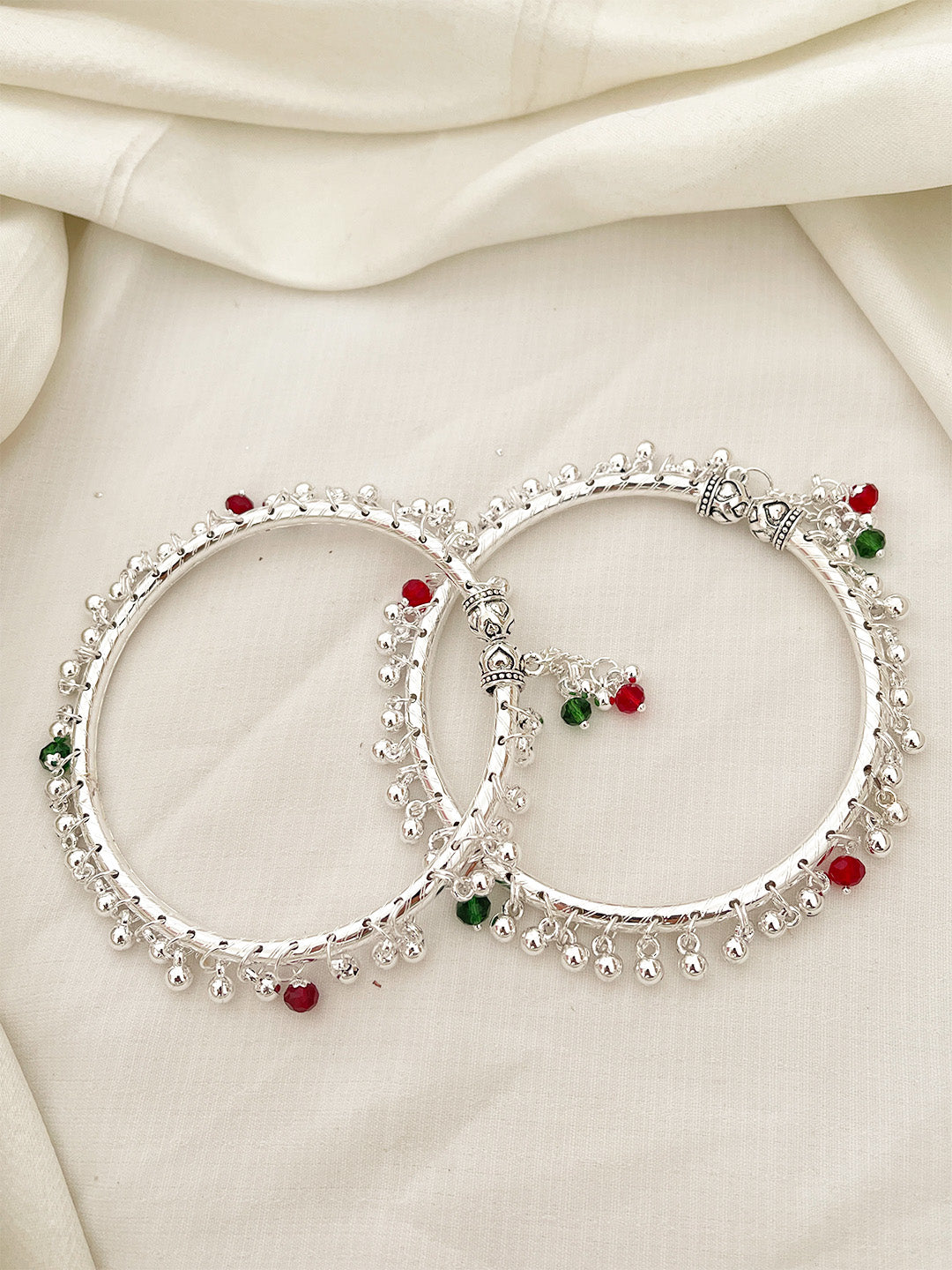 Buy Silver Plated Ghungroo Kada Anklet Online Ishhaara