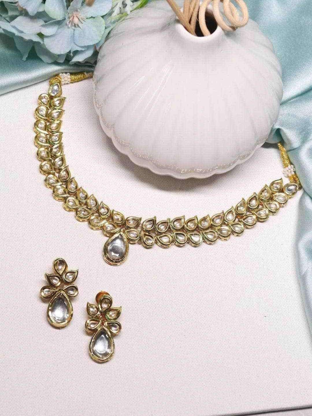 Ishhaara Simple Kundan Necklace Set