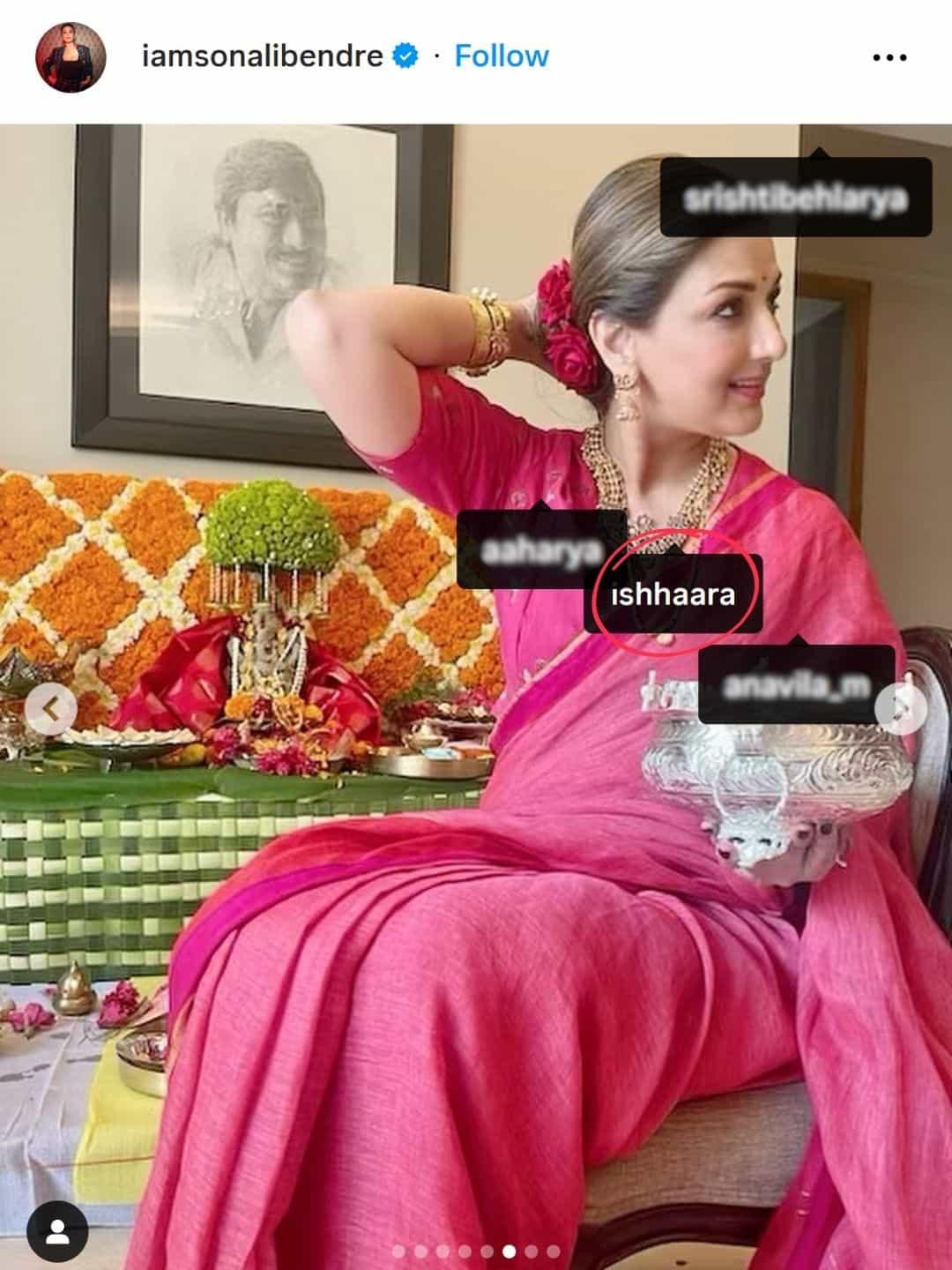 Ishhaara Sonali Bendre In Original Kempu Moon Designer Jhumka