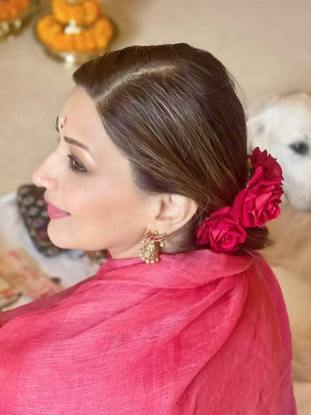 Ishhaara Sonali Bendre In Original Kempu Moon Designer Jhumka