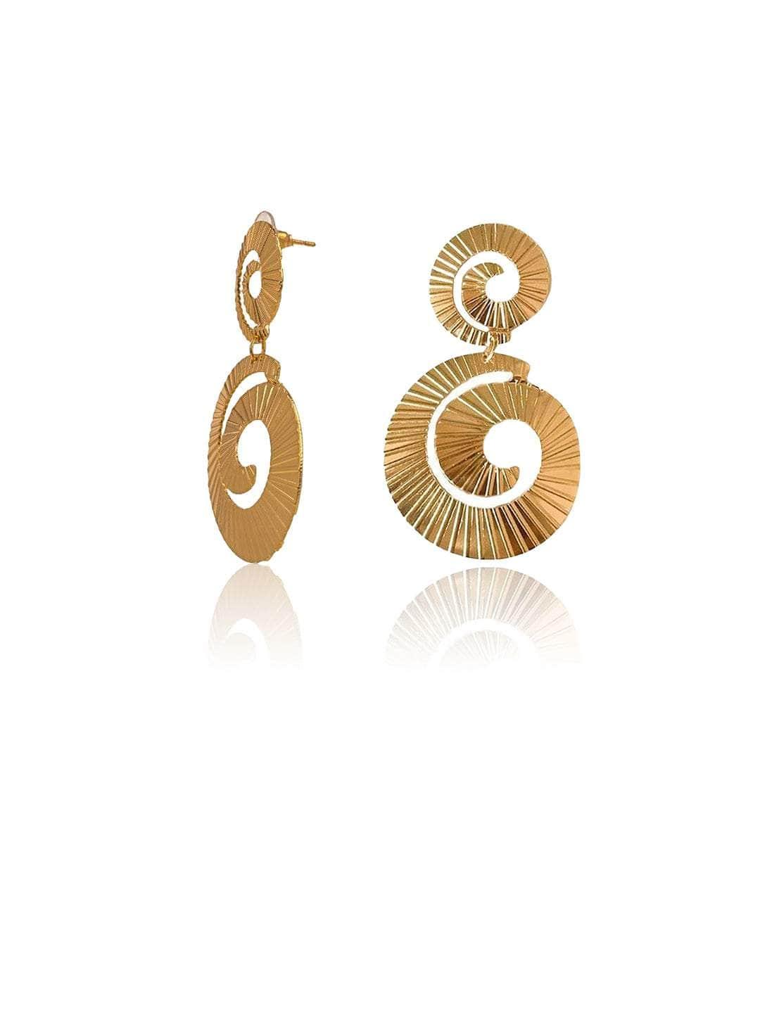 Ishhaara Spiral Striped Earrings