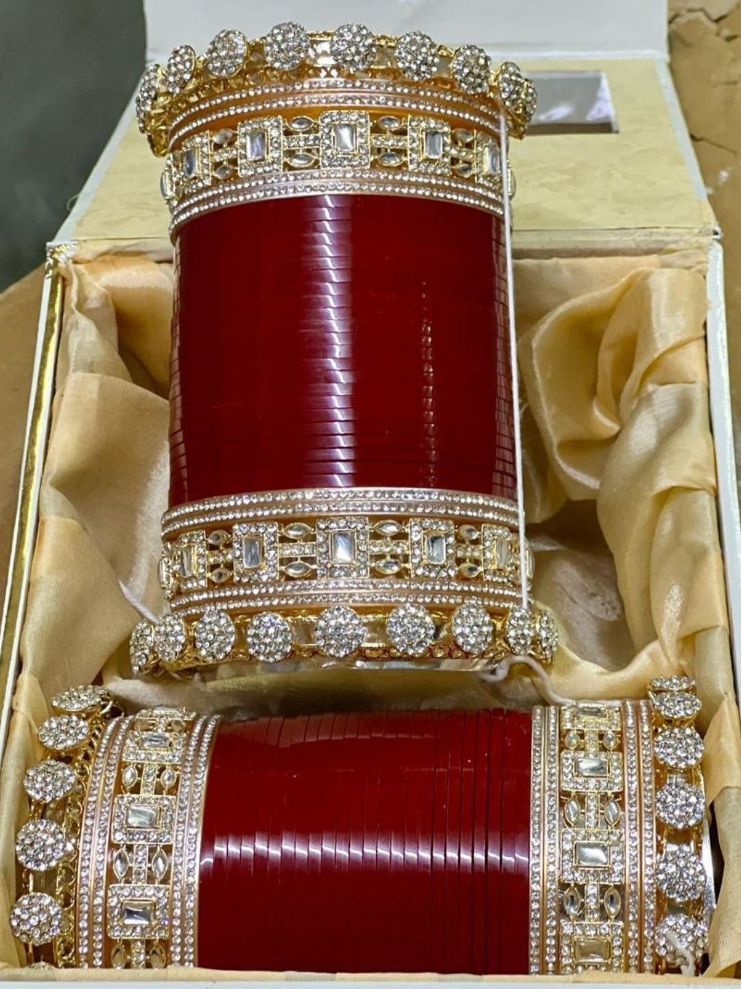 Wedding Bangles Latest Kundan Chura Designs Designer Bridal Red