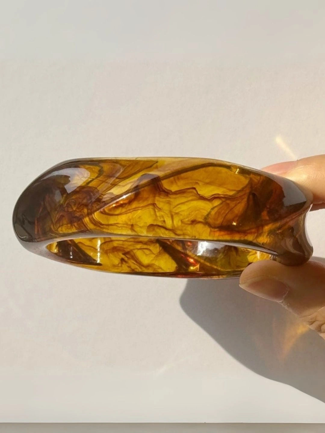 Ishhaara Stack Of Rooted Resin Bracelet