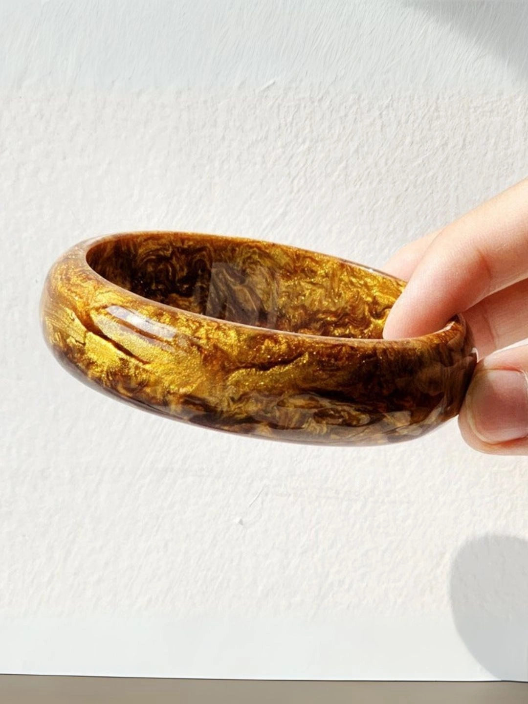 Ishhaara Stack Of Rooted Resin Bracelet