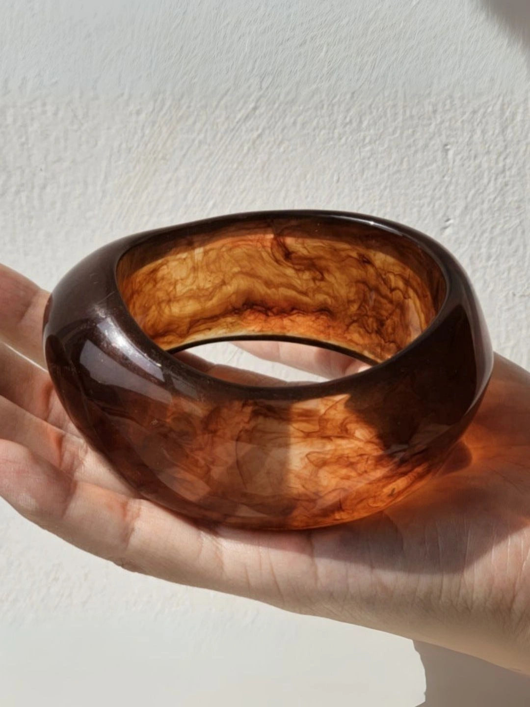 Ishhaara Stack Of Rooted Resin Bracelet