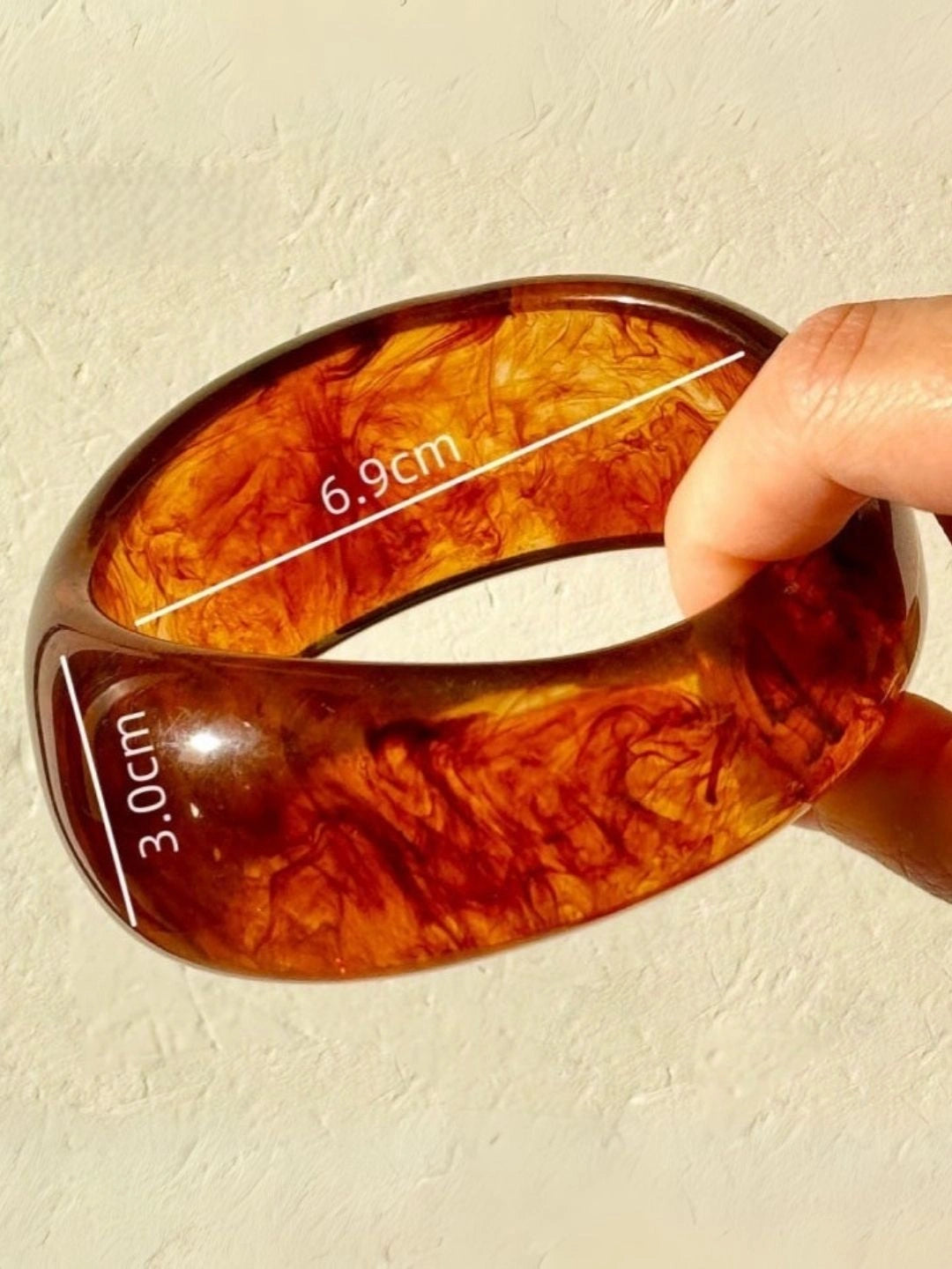 Ishhaara Stack Of Rooted Resin Bracelet