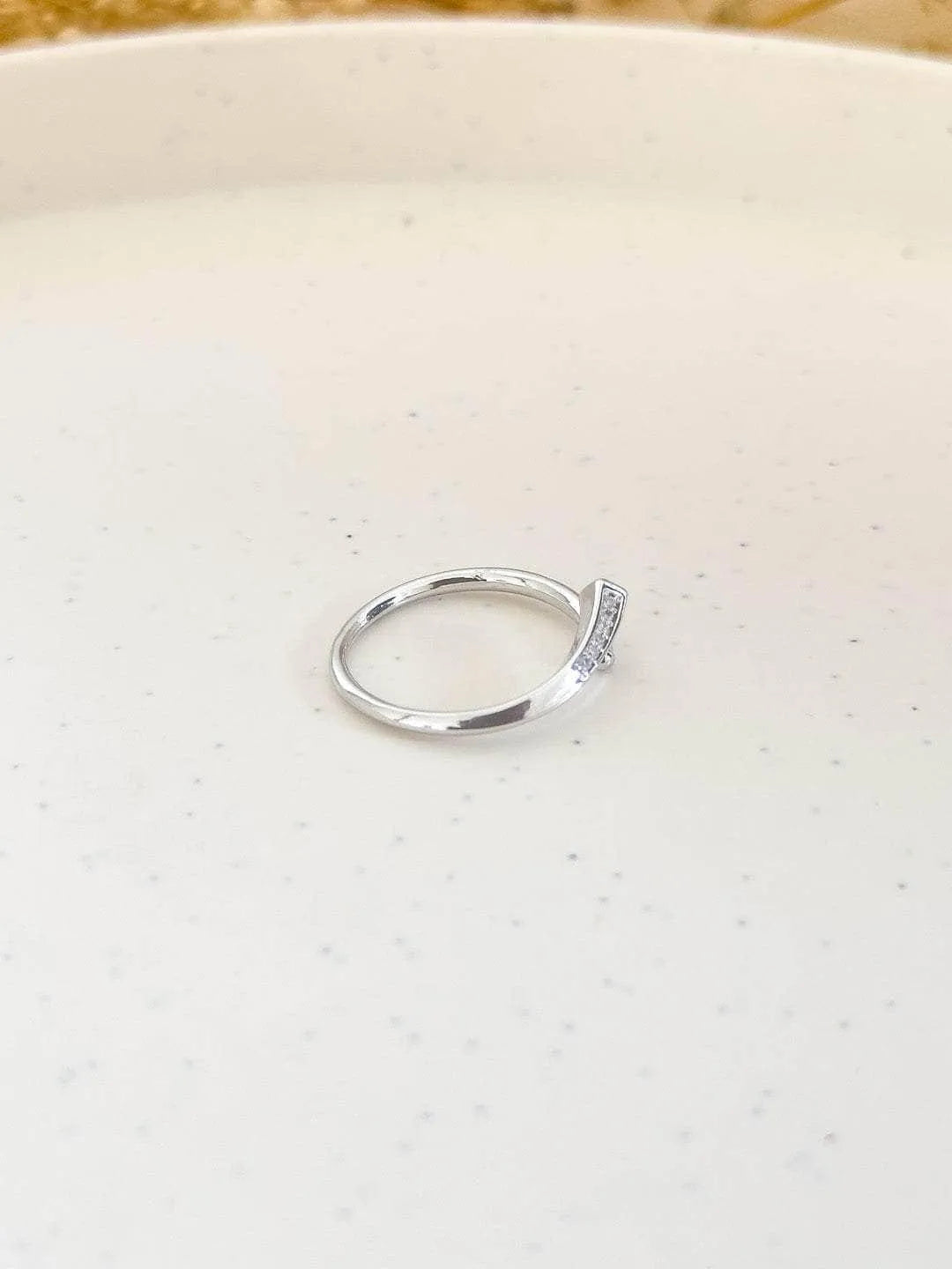 Ishhaara Stainless Steel Minimalist Spiral Nail Ring