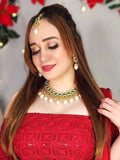 Ishhaara Stephanie Timmins In Ad Kundan Drop Pearls Necklace Set
