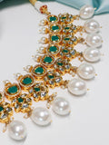 Ishhaara Stephanie Timmins In Ad Kundan Drop Pearls Necklace Set