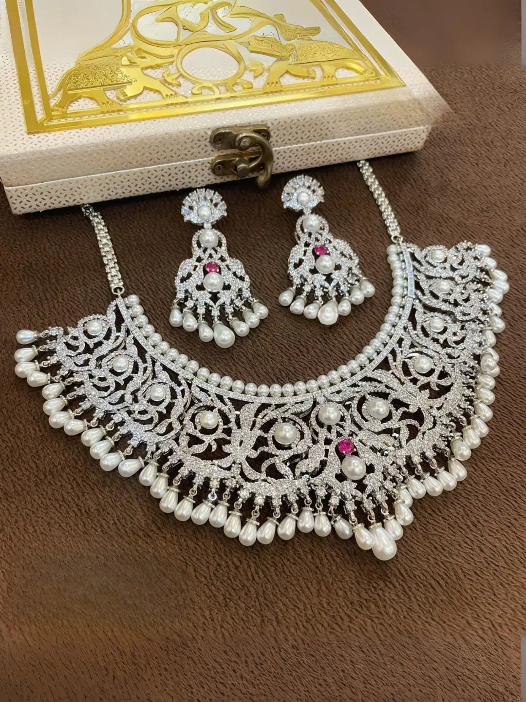 Ishhaara Ad Choker Necklace Set Online Stone Bridal Choker