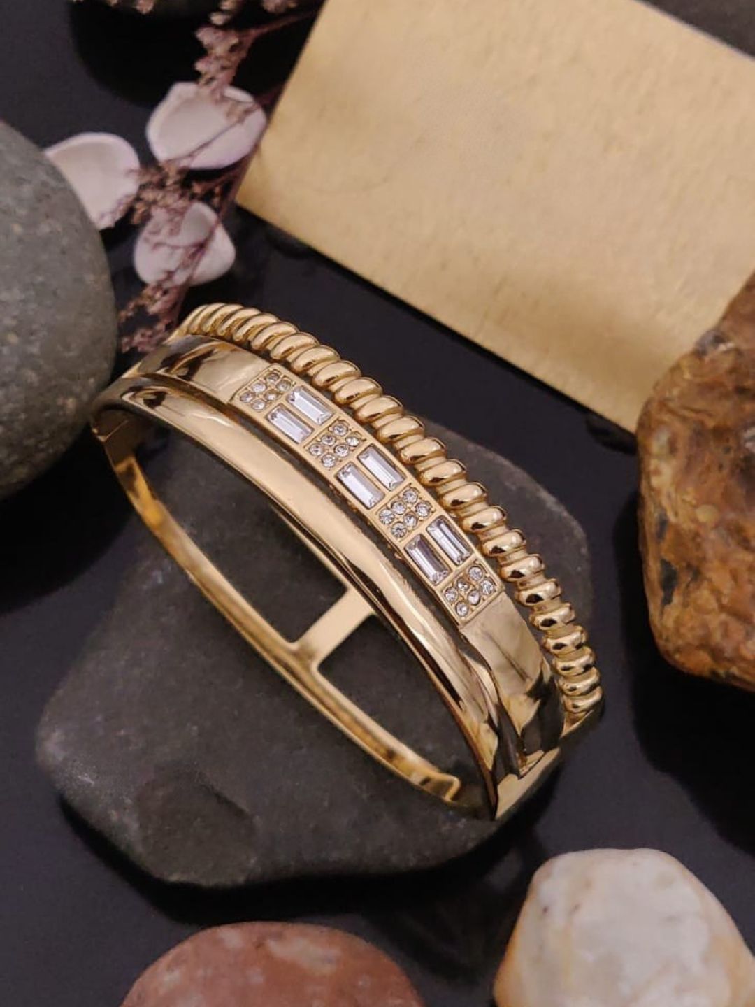 Ishhaara Studded Stackable Cuff