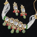 Ishhaara Sukhmani Gambhir In Square Kundan Moti Choker And Earring Set