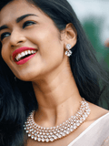 Ishhaara Swetha Renukumar In Diamond Choker With Earring - Rose Gold