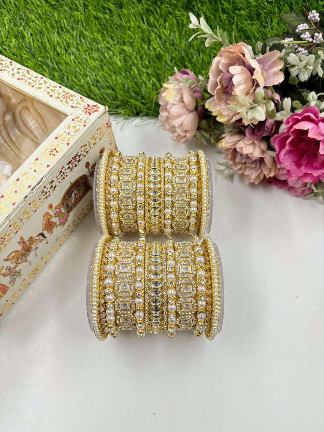 Buy Traditional Bridal Jewellery Gold Plated Chooda Bangles Online