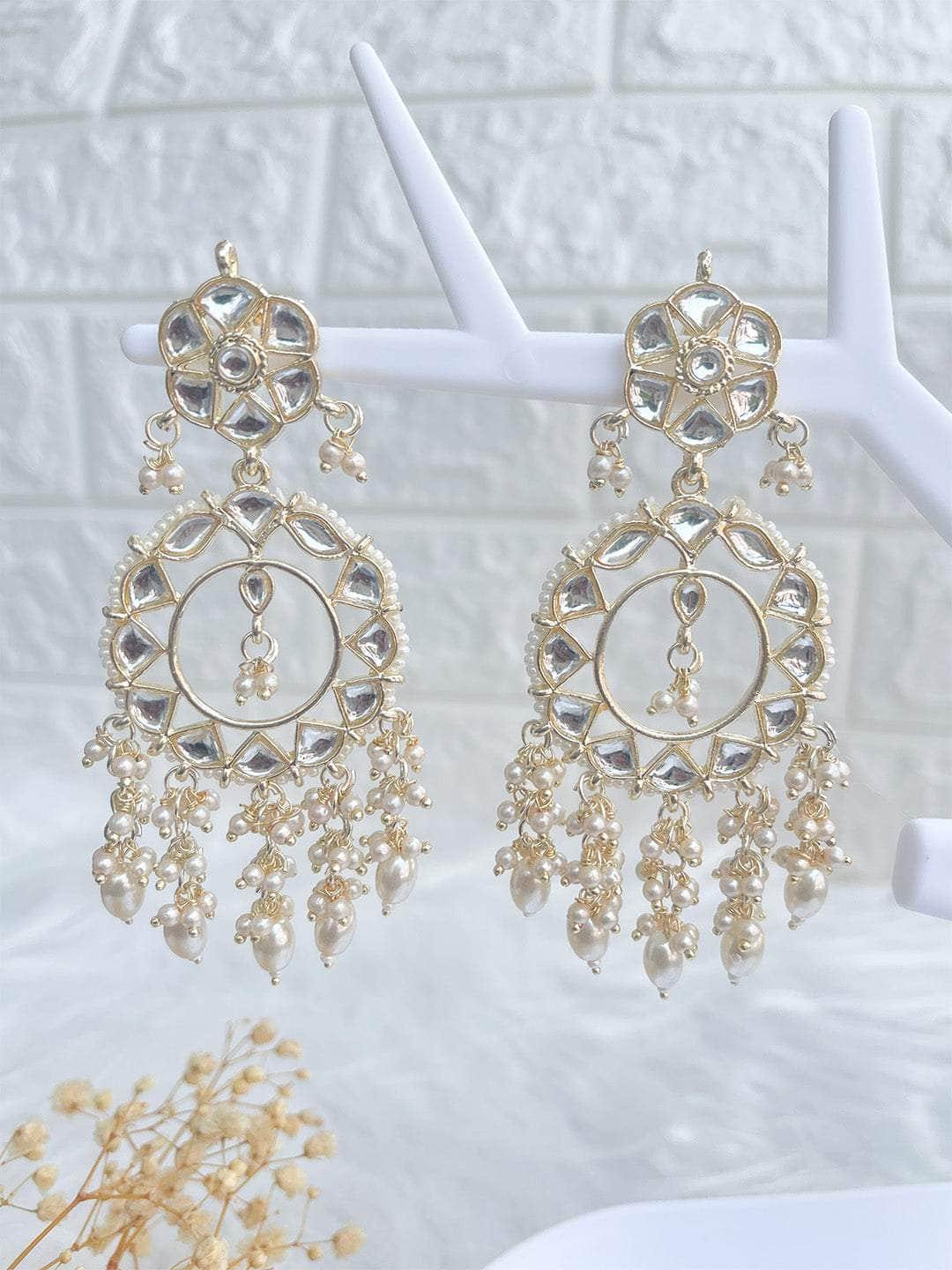 Ishhaara Traditional Meenakari Kundan Stud Earrings