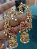 Ishhaara Traditional Peacock Shaped Earcuff Earrings