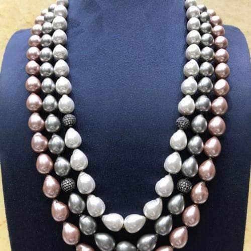 Ishhaara Tri Color Baroque Layered Necklace