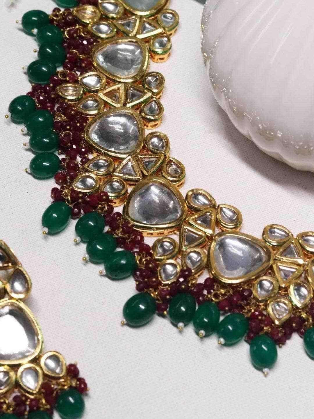 Ishhaara Triangular Kundan Pastel Set