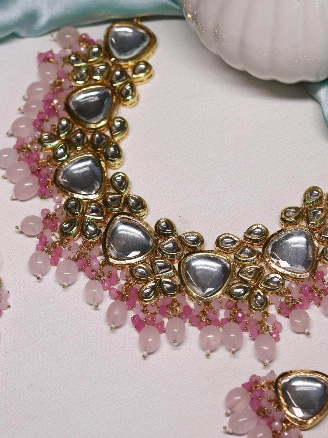 Ishhaara Triangular Kundan Pastel Set