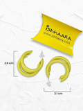 Ishhaara Triple Hoop Earrings Yellow
