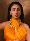 Ishhaara Triple Layered Craved Stone Multi Color Haar