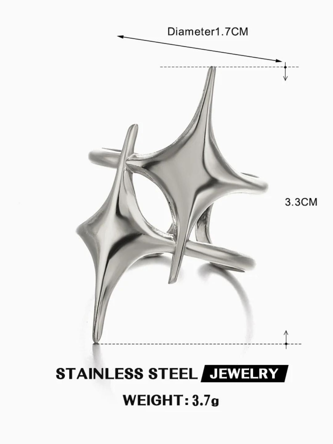 Ishhaara Triple Star Ring