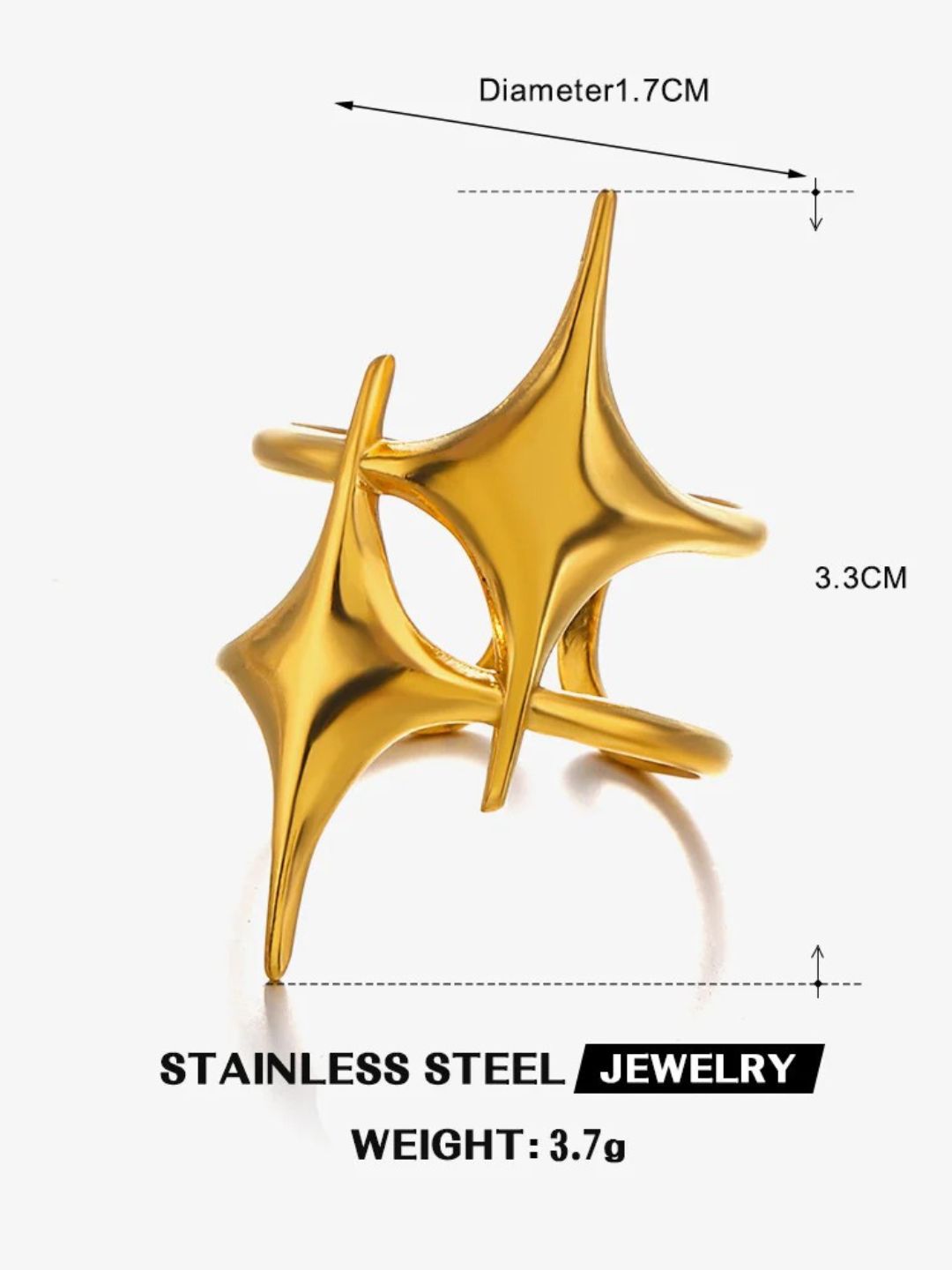 Ishhaara Triple Star Ring