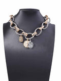 Ishhaara Two Tone Link Necklace