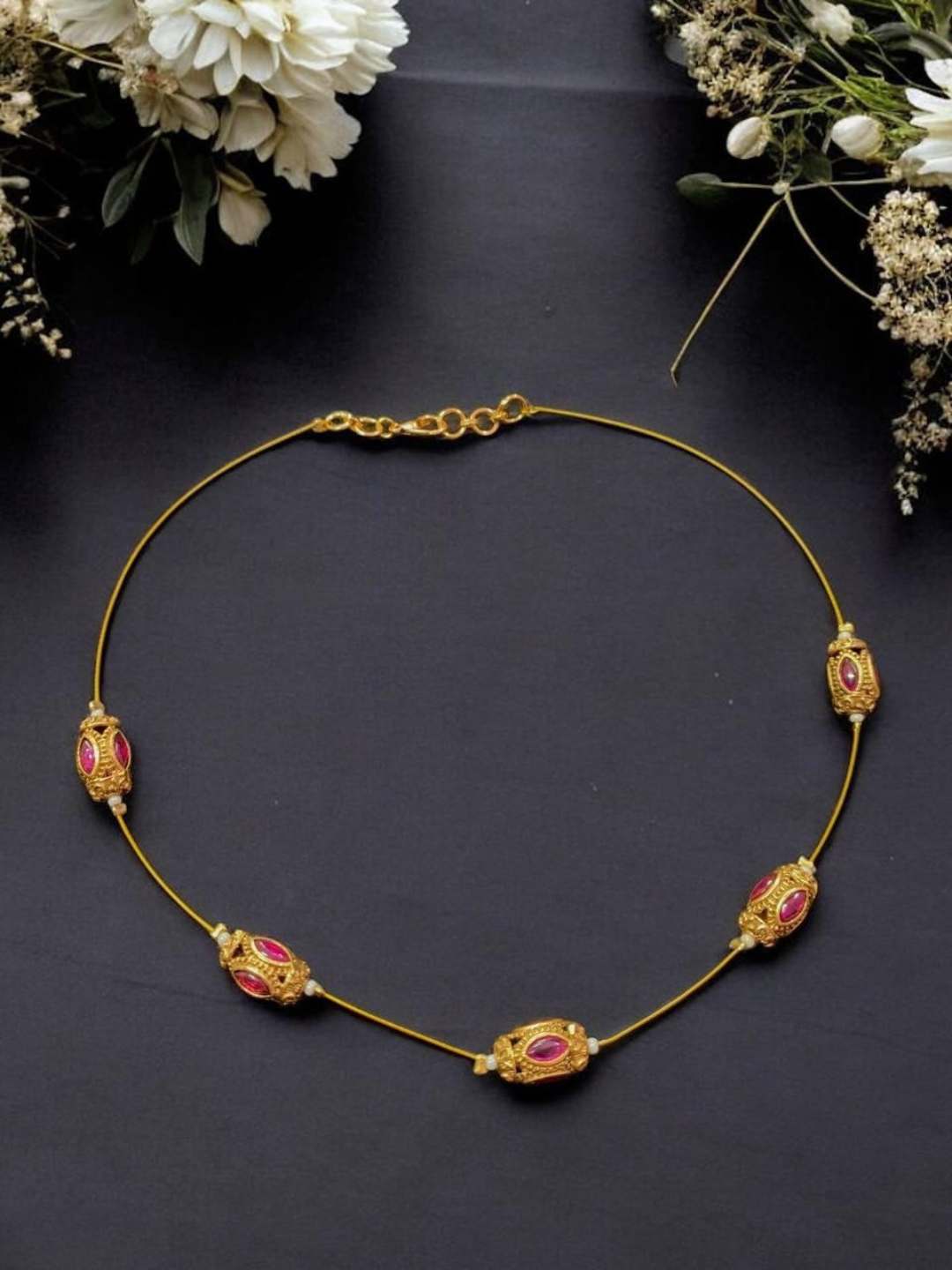 Buy Unique Kundan Pendant Invisible Chain Neckpiece Online Ishhaara