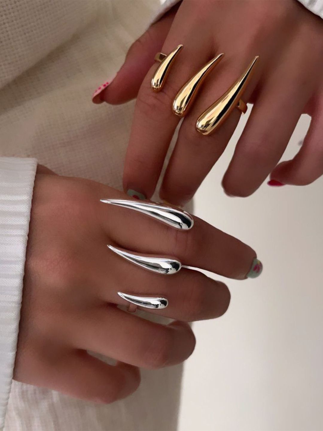 Ishhaara Unique Shaped Stainless Steel Ring